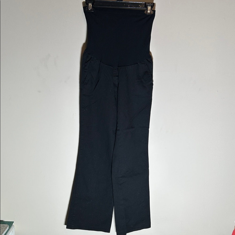 Motherhood Maternity Secret Fit‎ Belly Black Straight Leg Stretch Pants Small